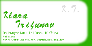 klara trifunov business card